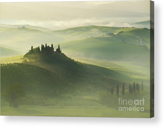 Field Acrylic Print featuring the photograph Val d'Orcia by Jaroslaw Blaminsky