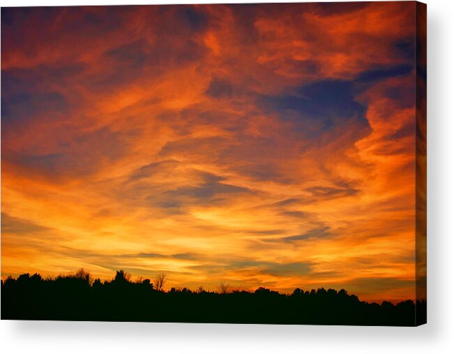 Sunset Acrylic Print featuring the photograph Valentine Sunset by Tammy Espino