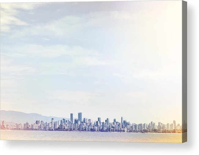 Outdoors Acrylic Print featuring the photograph Vancouver City from a distance by James O'Neil
