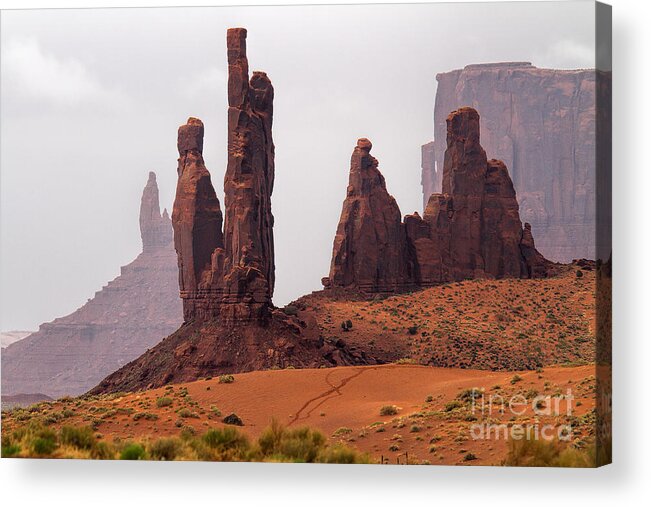 Red Rocks Acrylic Print featuring the photograph Vanguards by Jim Garrison
