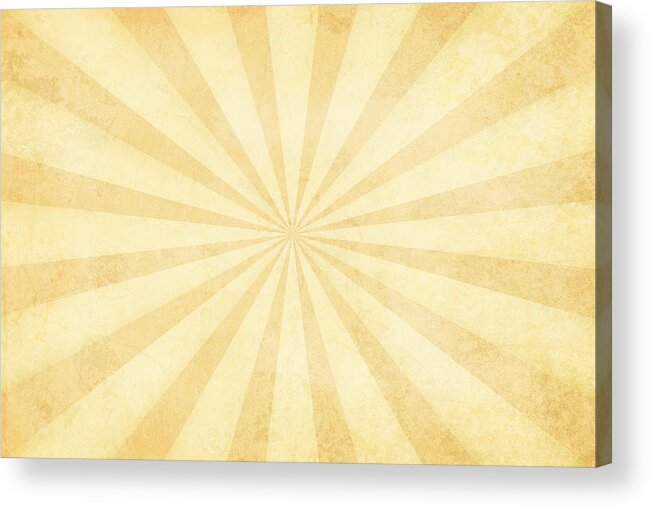 Art Acrylic Print featuring the drawing Vector illustration of grunge light brown sunburst by Desifoto 