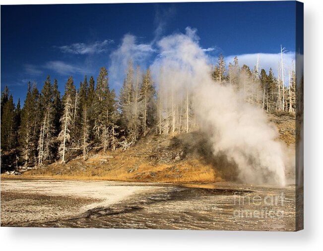 Vent Geyser Acrylic Print featuring the photograph Vent Geyser by Adam Jewell