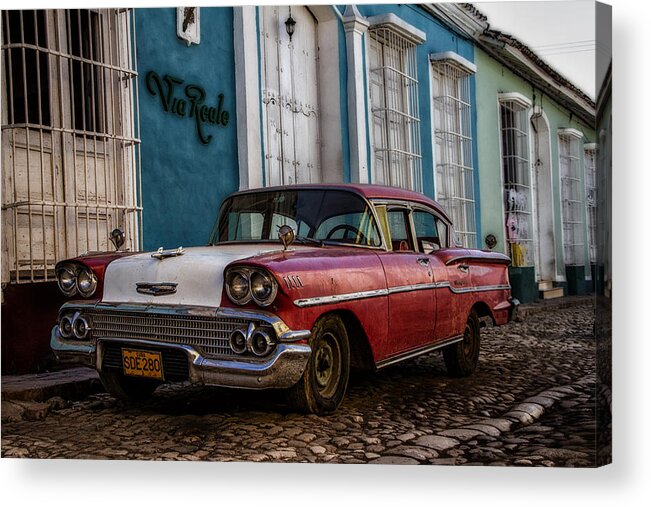 Cuba Acrylic Print featuring the photograph Via Reale by Marzena Grabczynska Lorenc