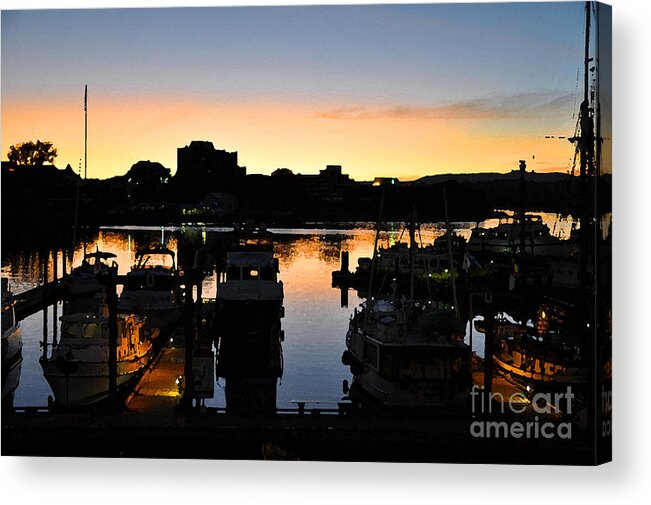 Boats Acrylic Print featuring the photograph End Of Day At The Dock by Kirt Tisdale