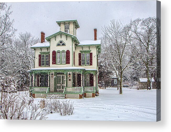 Victorian Acrylic Print featuring the photograph Victorian Winter by Cathy Kovarik