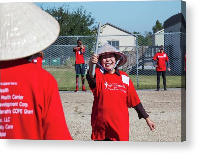 Human Acrylic Print featuring the photograph Viet Senior Olympics by Jim West