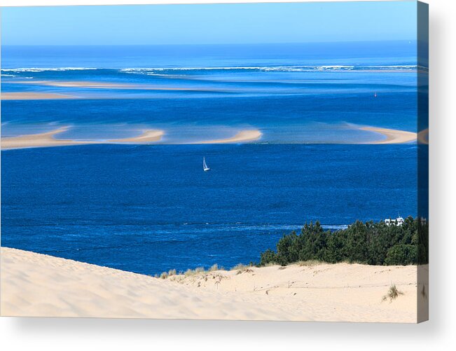 Aquitaine Acrylic Print featuring the photograph View from Dune of Pyla Arcachon Bay by Rostislav Ageev