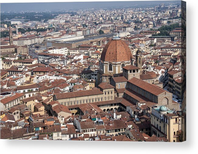 Architecture Acrylic Print featuring the photograph View of Florence from Brunelleschi's Dome by Melany Sarafis