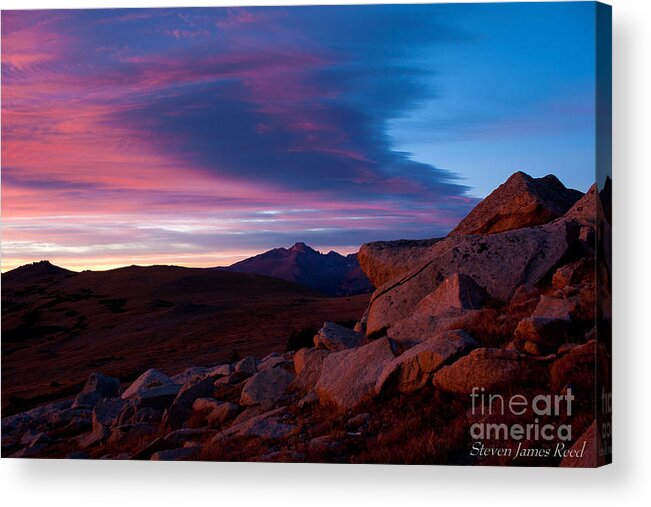 Nature Acrylic Print featuring the photograph View to Long's Peak by Steven Reed