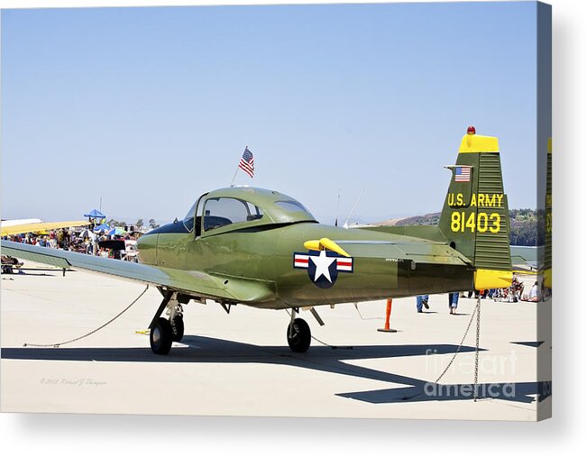 Vintage Acrylic Print featuring the photograph Vintage Aircraft 4 by Richard J Thompson 