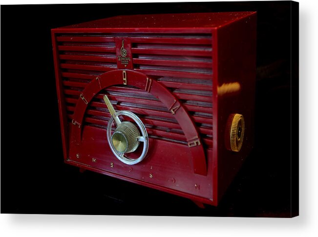 Emerson Acrylic Print featuring the photograph Vintage Radio by David Dufresne
