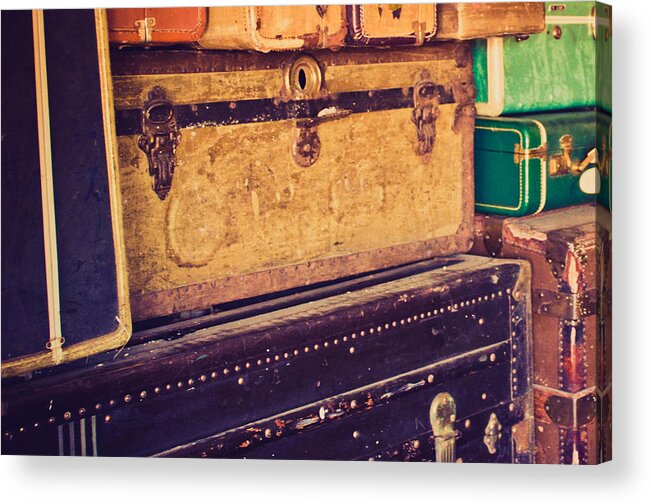 Luggage Acrylic Print featuring the photograph Vintage Treasures by Sara Frank