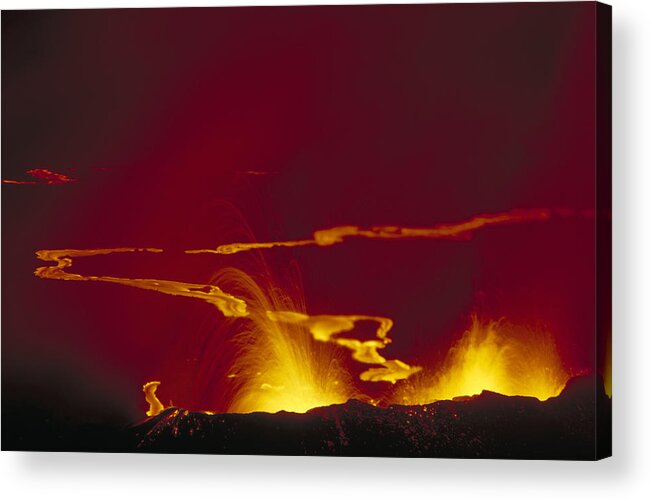 Feb0514 Acrylic Print featuring the photograph Volcanic Eruption Volcan Chico by Tui De Roy