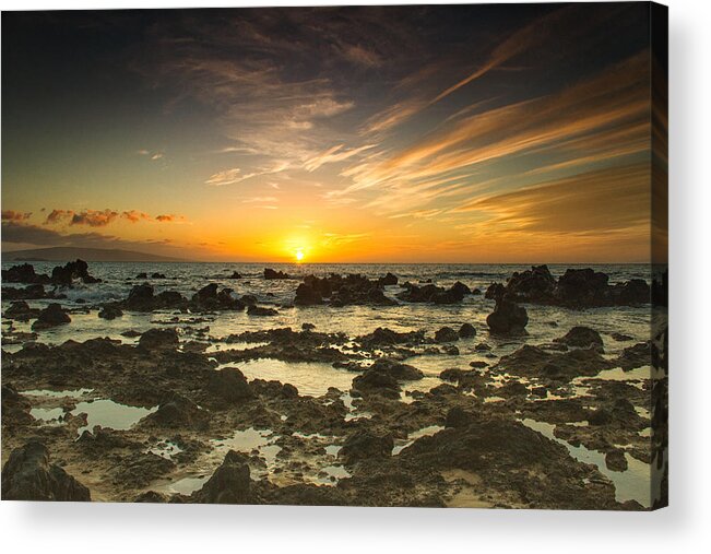 Maui Beach Sunset Acrylic Print featuring the photograph Wailea sunset by Kunal Mehra