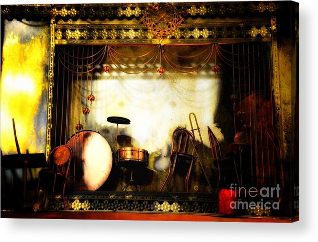 Newel Hunter Acrylic Print featuring the photograph Waiting for the music by Newel Hunter