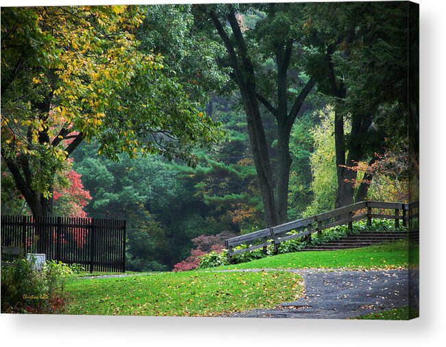 Fall Acrylic Print featuring the photograph Walk in the Park by Christina Rollo
