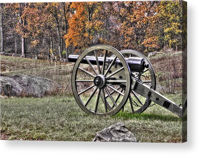 Civil War Acrylic Print featuring the photograph War Thunder - 4th New York Independent Battery Crawford Avenue Gettysburg by Michael Mazaika