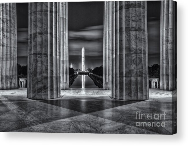 Clarence Holmes Acrylic Print featuring the photograph Washington Monument from Lincoln Memorial II by Clarence Holmes