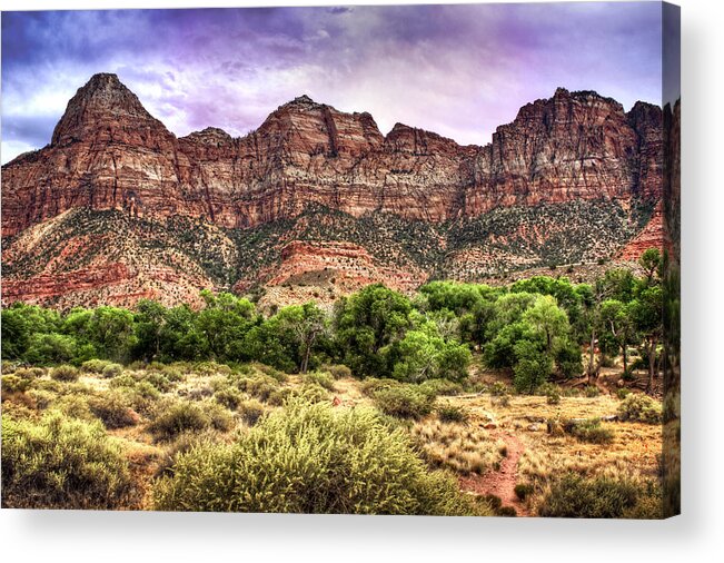 Utah Acrylic Print featuring the photograph Watchman Trail - Zion by Tammy Wetzel