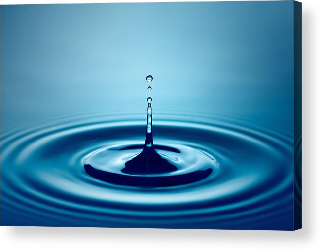 Water Acrylic Print featuring the photograph Water Drop Splash by Johan Swanepoel