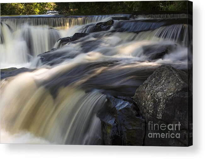 Waterfall Acrylic Print featuring the photograph Water Paths by Dan Hefle