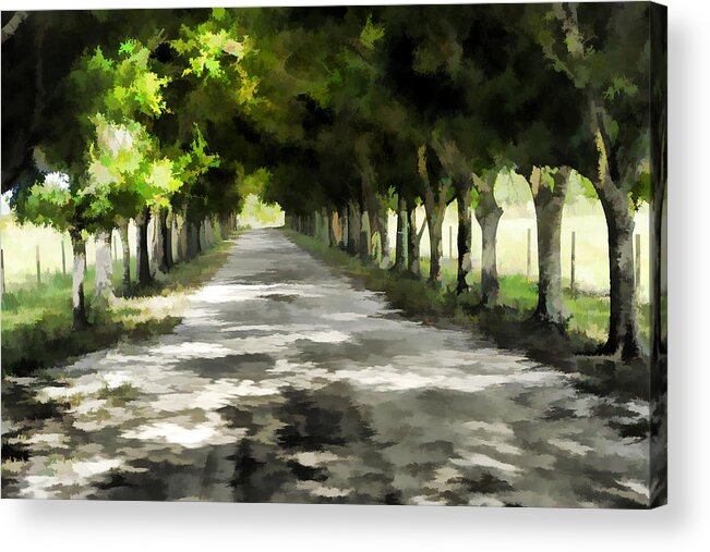 Water Color Driveway Acrylic Print featuring the photograph Watercolored driveway by Keith Lovejoy
