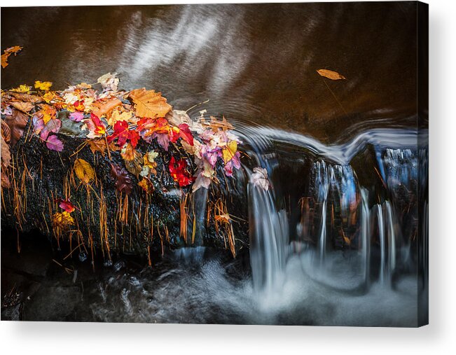 Waterfalls Acrylic Print featuring the photograph Waterfalls Childs National Park Painted  #1 by Rich Franco