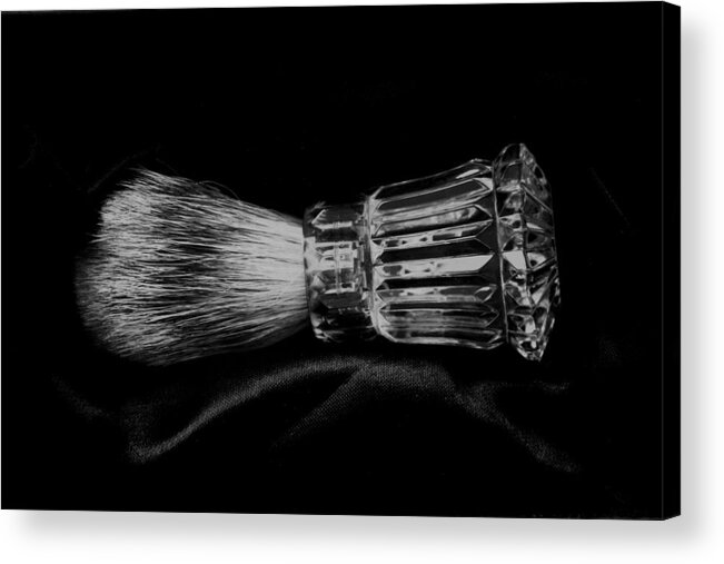 Waterford Crystal Acrylic Print featuring the photograph Waterford Crystal Shaving Brush by Sherman Perry