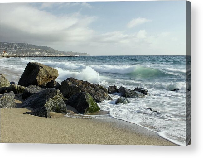 California Acrylic Print featuring the photograph Waves - Manhattan Beach by Kim Hojnacki