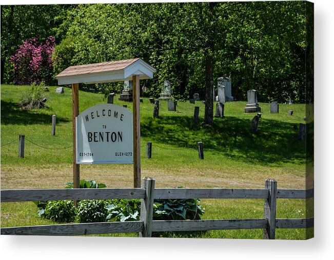 Welcome To Benton Acrylic Print featuring the photograph Welcome Sign? by Sherman Perry