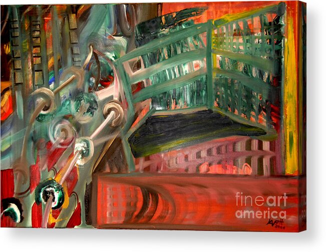Pink Floyd Acrylic Print featuring the painting Welcome To The Machine by James Lavott