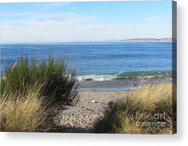 Admiralty Inlet Acrylic Print featuring the photograph Welcoming Wave by Gayle Swigart