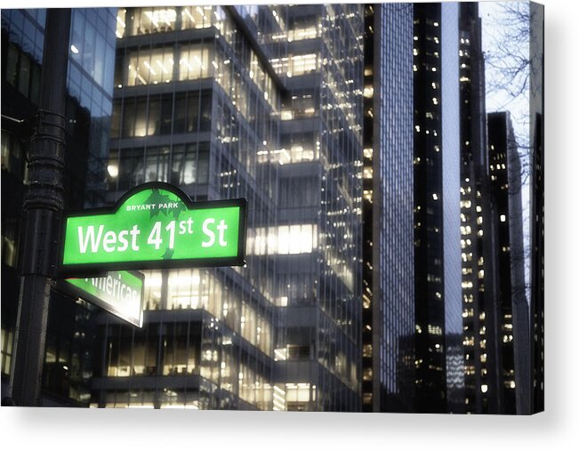 Manhattan Acrylic Print featuring the photograph West 41st by Emmanouil Klimis