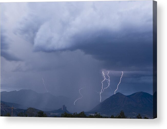 Rain Acrylic Print featuring the photograph West Elk Thunderstorm by Eric Rundle