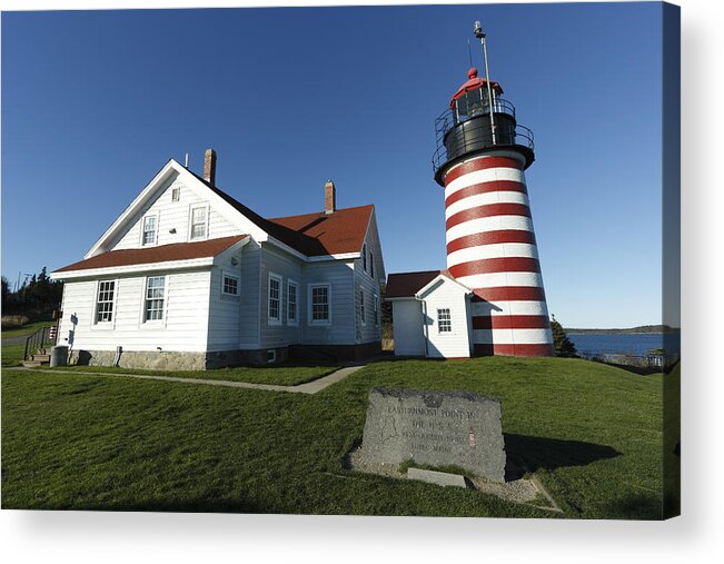 Feb0514 Acrylic Print featuring the photograph West Quoddy Lighthouse Lubec Maine by Scott Leslie