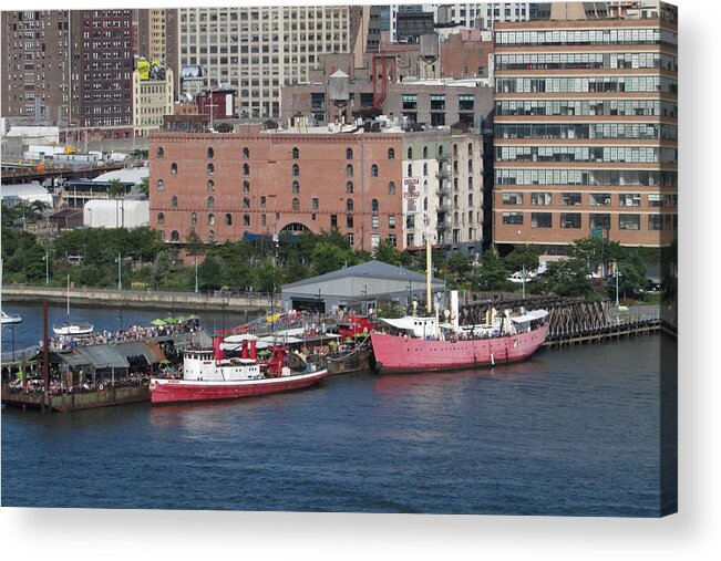  Acrylic Print featuring the digital art West Side Dock by Steve Breslow