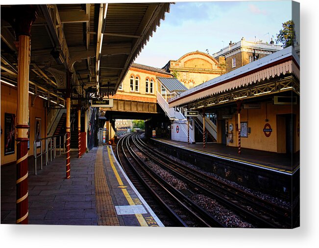 #london Acrylic Print featuring the photograph Westbourne Park Tube Station London by Nicky Jameson