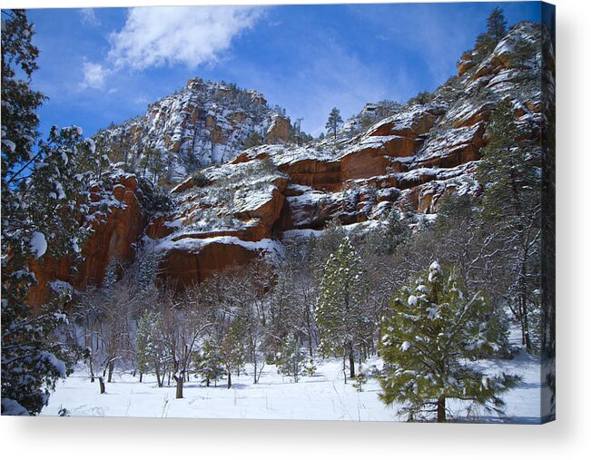 Winter Acrylic Print featuring the photograph Westfork Captivates by Tom Kelly
