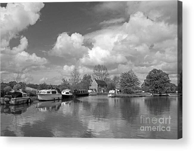 Wey Canal Ripley Surrey Acrylic Print featuring the photograph Wey Canal Ripley Surrey by Julia Gavin