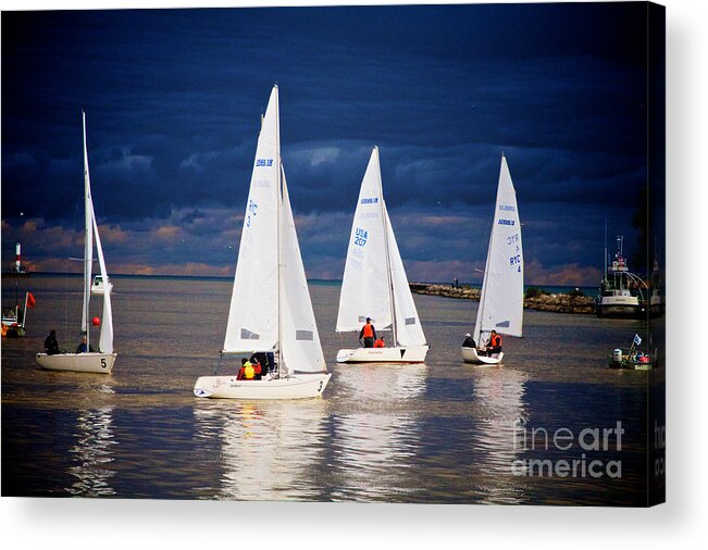 Boats Acrylic Print featuring the photograph What Storm by William Norton