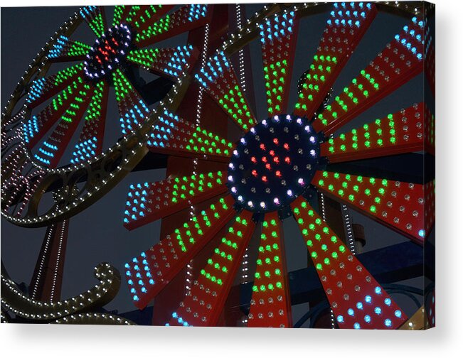 Light Acrylic Print featuring the photograph Wheels of Light by Diane Lent