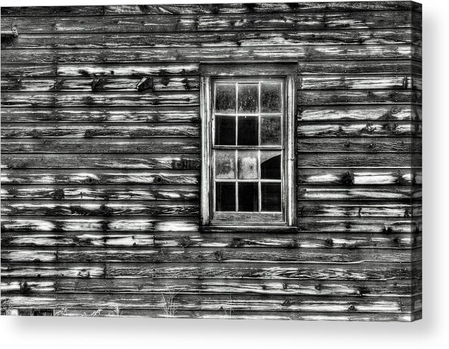 Black And White Acrylic Print featuring the photograph When Times Were Simpler by Dawn J Benko