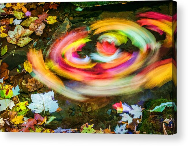 Whirlpool Acrylic Print featuring the photograph Whirlpool Great Smoky Mountain Painted by Rich Franco
