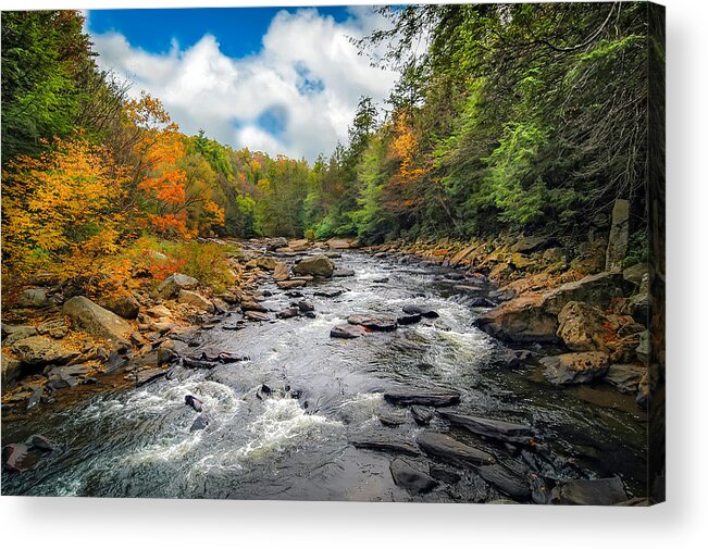 Autumn Acrylic Print featuring the photograph Wild Appalachian River by Patrick Wolf