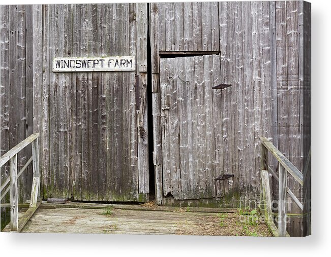 Barn Acrylic Print featuring the photograph Windswept Farm by Alan L Graham
