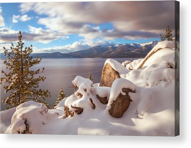 Landscape Acrylic Print featuring the photograph Winter in Tahoe by Jonathan Nguyen