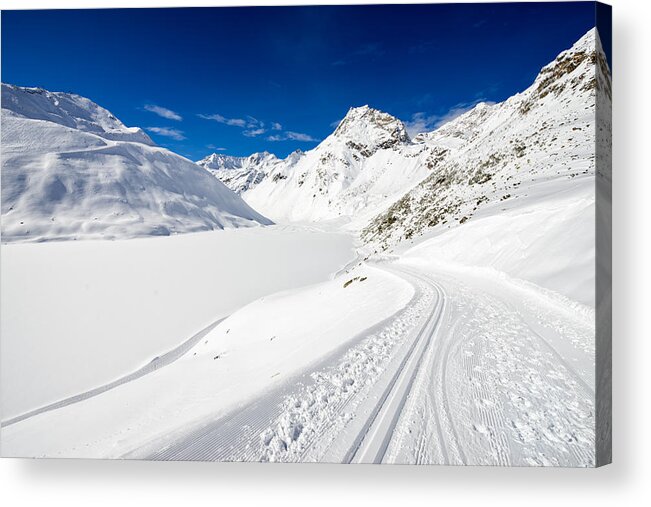 Winter Acrylic Print featuring the photograph Winter landscape with lots of snow Austria by Matthias Hauser