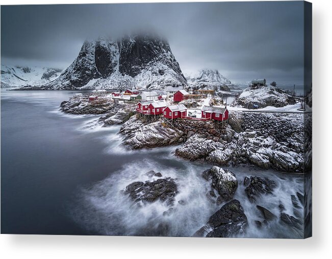 Winter Acrylic Print featuring the photograph Winter Lofoten Islands by Andy Chan