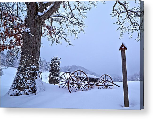 Snow Acrylic Print featuring the photograph Winter on Middle Ridge by Brian Simpson