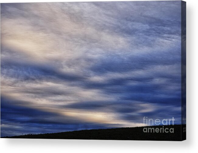Stormy Sky Acrylic Print featuring the photograph Winter Stormy Sky by Thomas R Fletcher